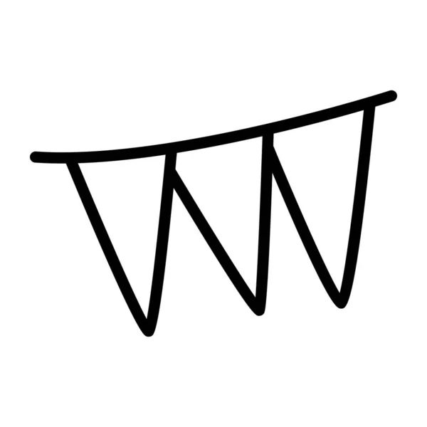 Ікона Декоративного Аксесуара Лінійний Дизайн Гірлянди — стоковий вектор