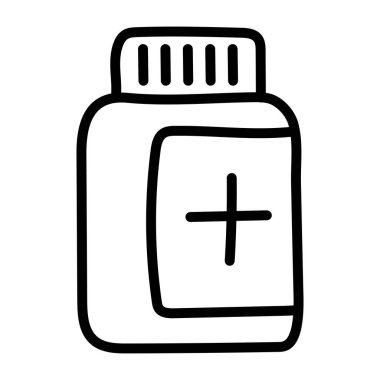 Uyuşturucu şişesinin eşsiz bir tasarım simgesi.