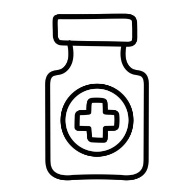 Uyuşturucu şişesinin eşsiz bir tasarım simgesi.