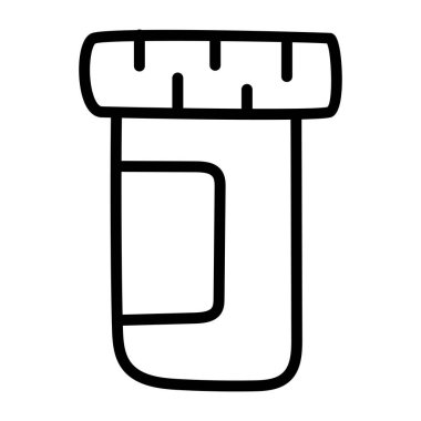 Uyuşturucu şişesinin eşsiz bir tasarım simgesi.