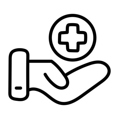 Tıbbi hizmetin yaratıcı tasarım simgesi