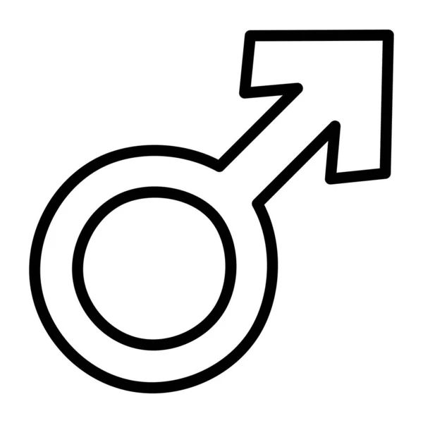 Піктограма Відповідного Дизайну Чоловічого Символу — стоковий вектор