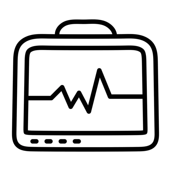 Ícone Design Exclusivo Monitor Ecg —  Vetores de Stock