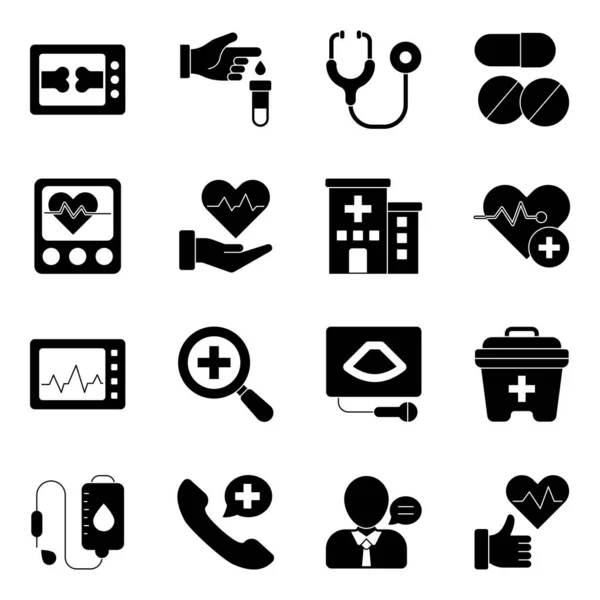 Descarga Este Conjunto Iconos Médicos Ocurren Conceptos Servicios Salud Iconos — Vector de stock