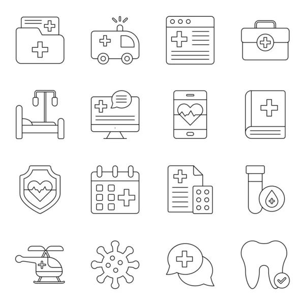 Download Medical Icons Set Comes Health Care Services Concepts Vector — Stock Vector