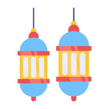 İslami fenerlerin moda vektör tasarımı