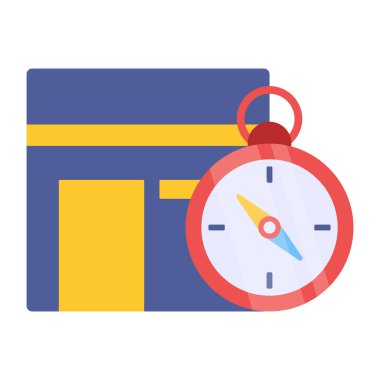 Qibla pusulasının güzel bir tasarım simgesi