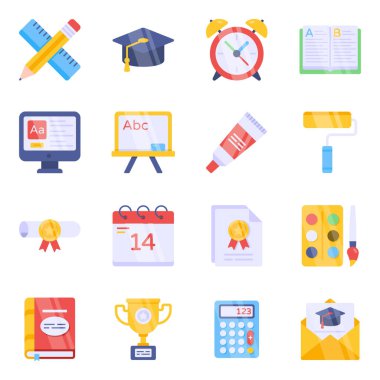 Düz Simgeler Paketi ve Çalışma