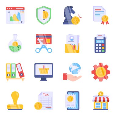 Bankacılık Düz Simgeleri Paketi