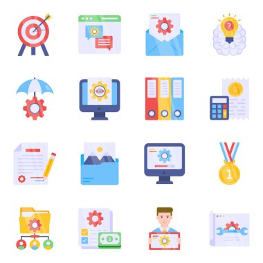 İş Düz Simgeleri Paketi