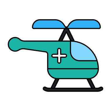 Hava ambulansının mükemmel tasarım simgesi