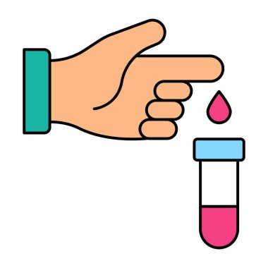 Örnek tüpün, laboratuvar aletlerinin düzenlenebilir tasarım simgesi