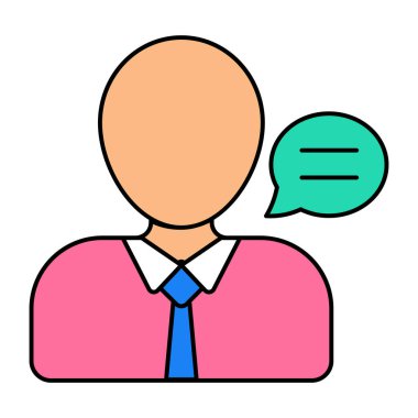 Kullanıcı iletişiminin modern tasarım simgesi