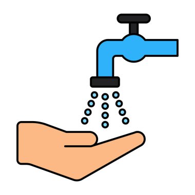 Su musluğunun modern tasarım simgesi