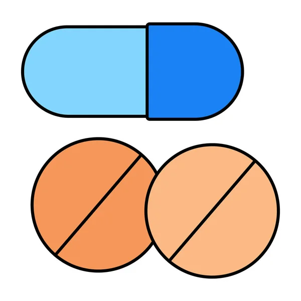 Perfect Design Icon Pills — Stockový vektor