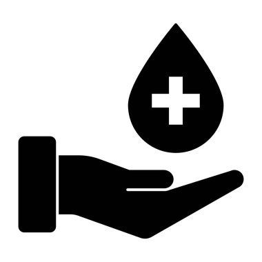 Kan bağışı simgesi sergileyen damlacıklar