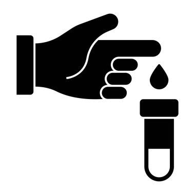 Örnek tüpün, laboratuvar aletlerinin düzenlenebilir tasarım simgesi