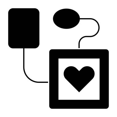 EKG makinesinin eşsiz bir tasarım simgesi