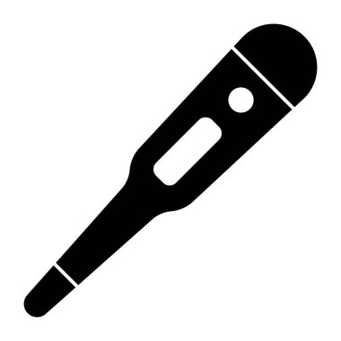 An editable design icon of digital thermometer