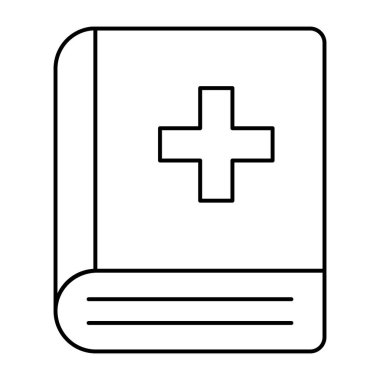 Tıp kitabının eşsiz bir tasarım simgesi.