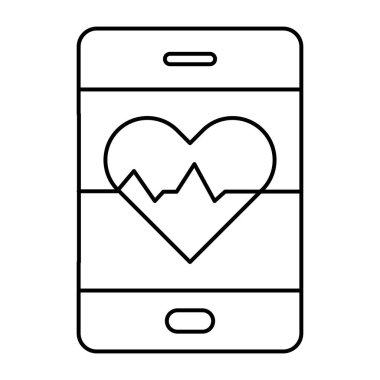 Mobil tıbbi uygulamanın son moda vektör tasarımı