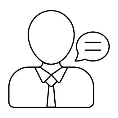 Kullanıcı iletişiminin modern tasarım simgesi