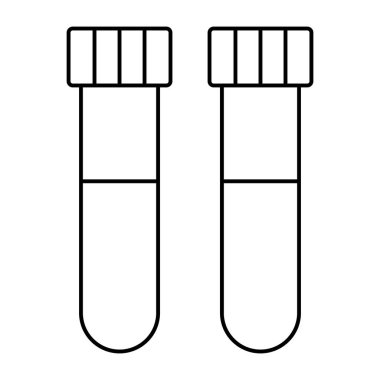 Örnek tüplerin, laboratuvar aletlerinin düzenlenebilir tasarım simgesi