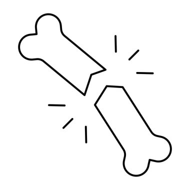 Kırık kemiğin modern tasarım simgesi