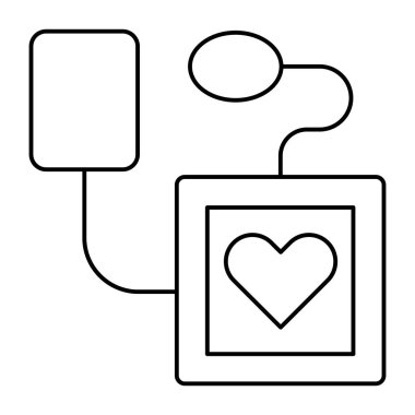EKG makinesinin eşsiz bir tasarım simgesi