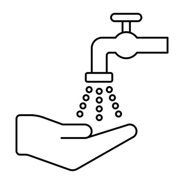 Su musluğunun modern tasarım simgesi