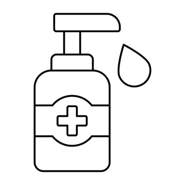 el dezenfektanının doğrusal tasarım simgesi