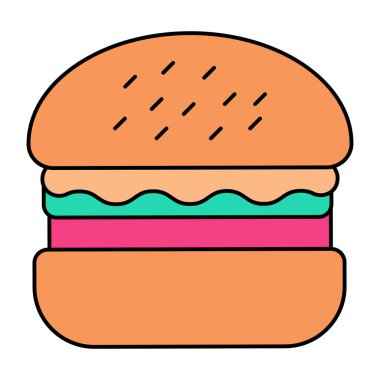 Hamburgerin modern tasarım simgesi