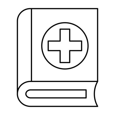 Tıp kitabının eşsiz bir tasarım simgesi.