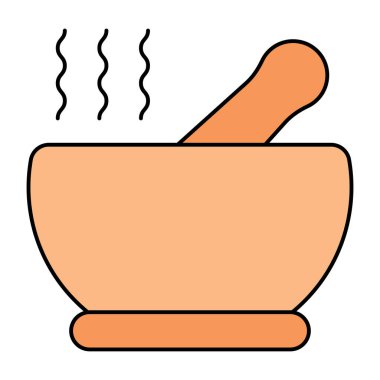 Pestle havan topu için düzenlenebilir tasarım simgesi