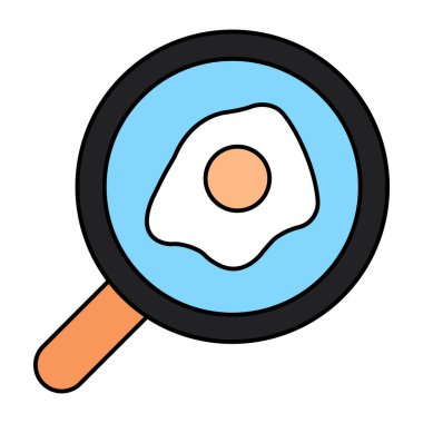 Düz dizayn edilmiş yumurta ikonu.