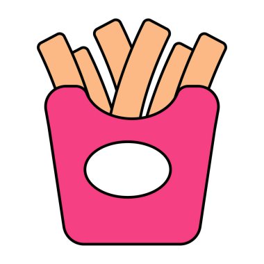 Patates kızartmasının vektör tasarımı