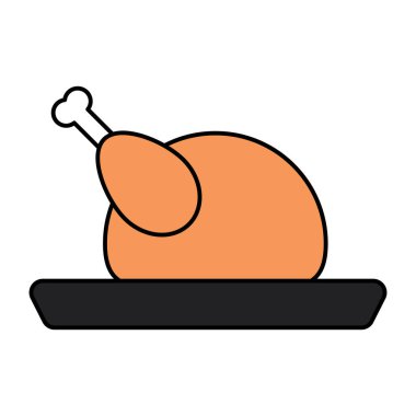 Birinci sınıf tavuk indirme ikonu.