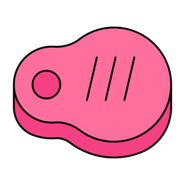 Bifteğin yaratıcı tasarım simgesi