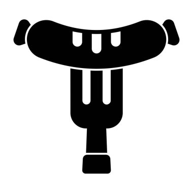 Benzersiz bir sosis tasarım ikonu