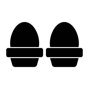 Haşlanmış yumurta simgesi, düzenlenebilir vektör