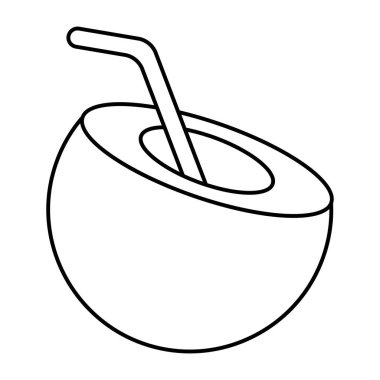 Hindistan cevizi suyunun modern tasarım simgesi