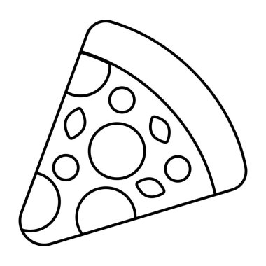 Pizza diliminin düzenlenebilir tasarım simgesi