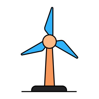 Yel değirmeni simgesi, düzenlenebilir vektör