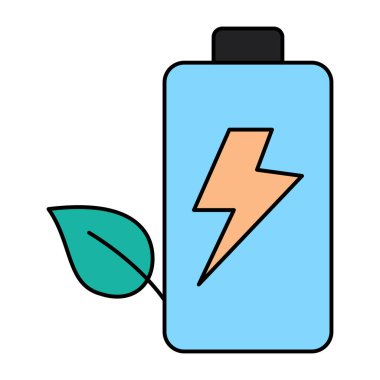 Mobil pilin düz tasarım simgesi