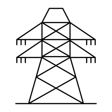 Düzenlenebilir tasarımda elektrik direği simgesi