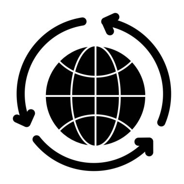 Küresel geri dönüşümün moda vektör tasarımı