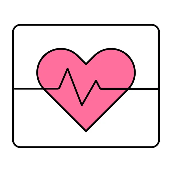 Unique Design Icon Cardiogram — Vetor de Stock