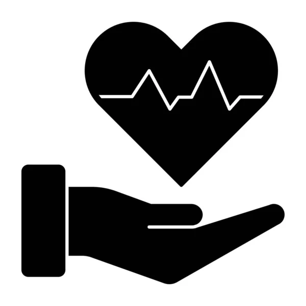 Modern Design Icon Heart Care — Wektor stockowy