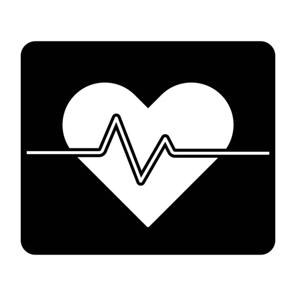 Icono Diseño Único Del Cardiograma — Vector de stock
