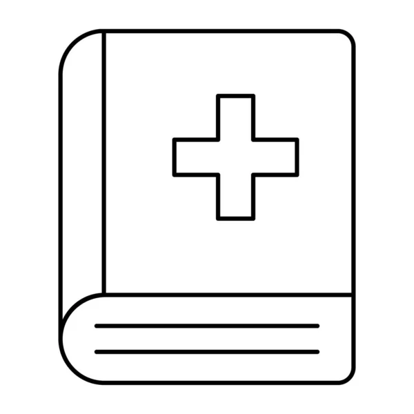 Icono Diseño Único Del Libro Médico — Vector de stock